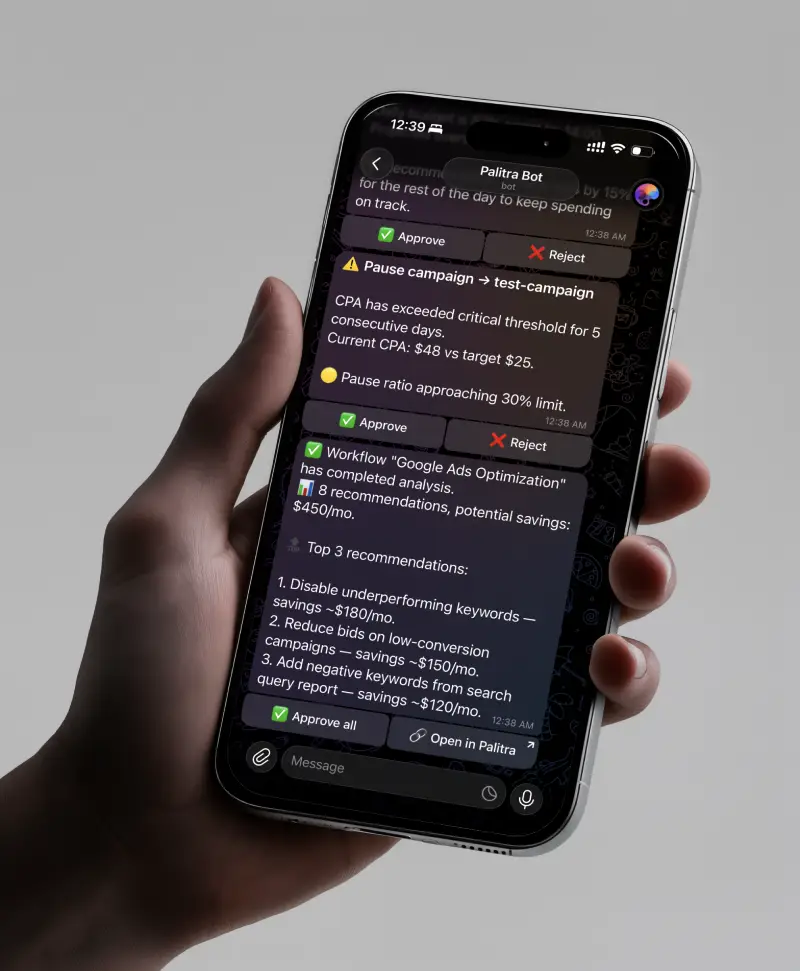Approve via Telegram